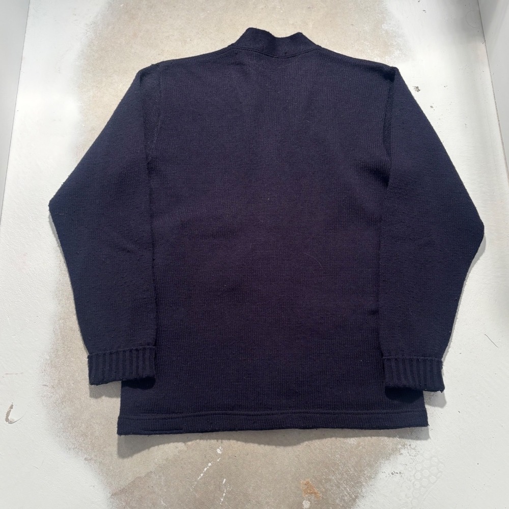 Vintage Gus Doerner Sports Letterman Cardigan Navy Blue Varsity Sweater Size 42 - Picture 4 of 6